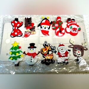 2/20 Hair bundle -Christmas hair barrette-never opened -colorful